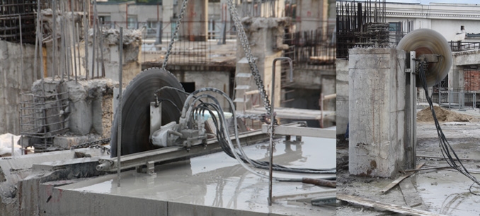 Taieri betoane cu disc diamantat